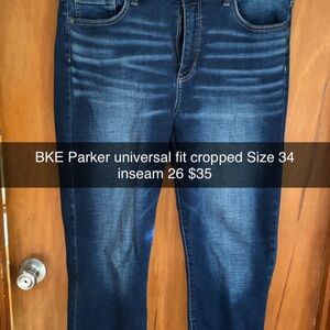 BKE Dark Blue Cropped Jeans